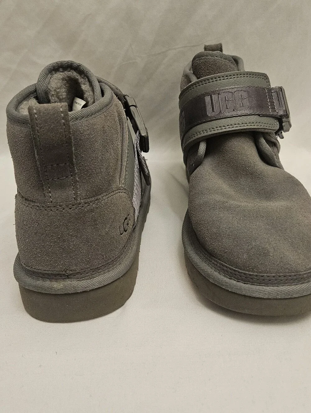 UGG Neumel Snapback Suede Boots Mens 10 Grey 1118570 Winter Outdoor